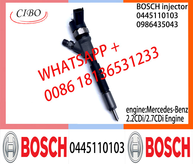 BOSCH Common Rail Injector 0445110103 0445110104 0445110207 0445110208 A6280700487 0986435043 for Mercedes-Benz 4CDi