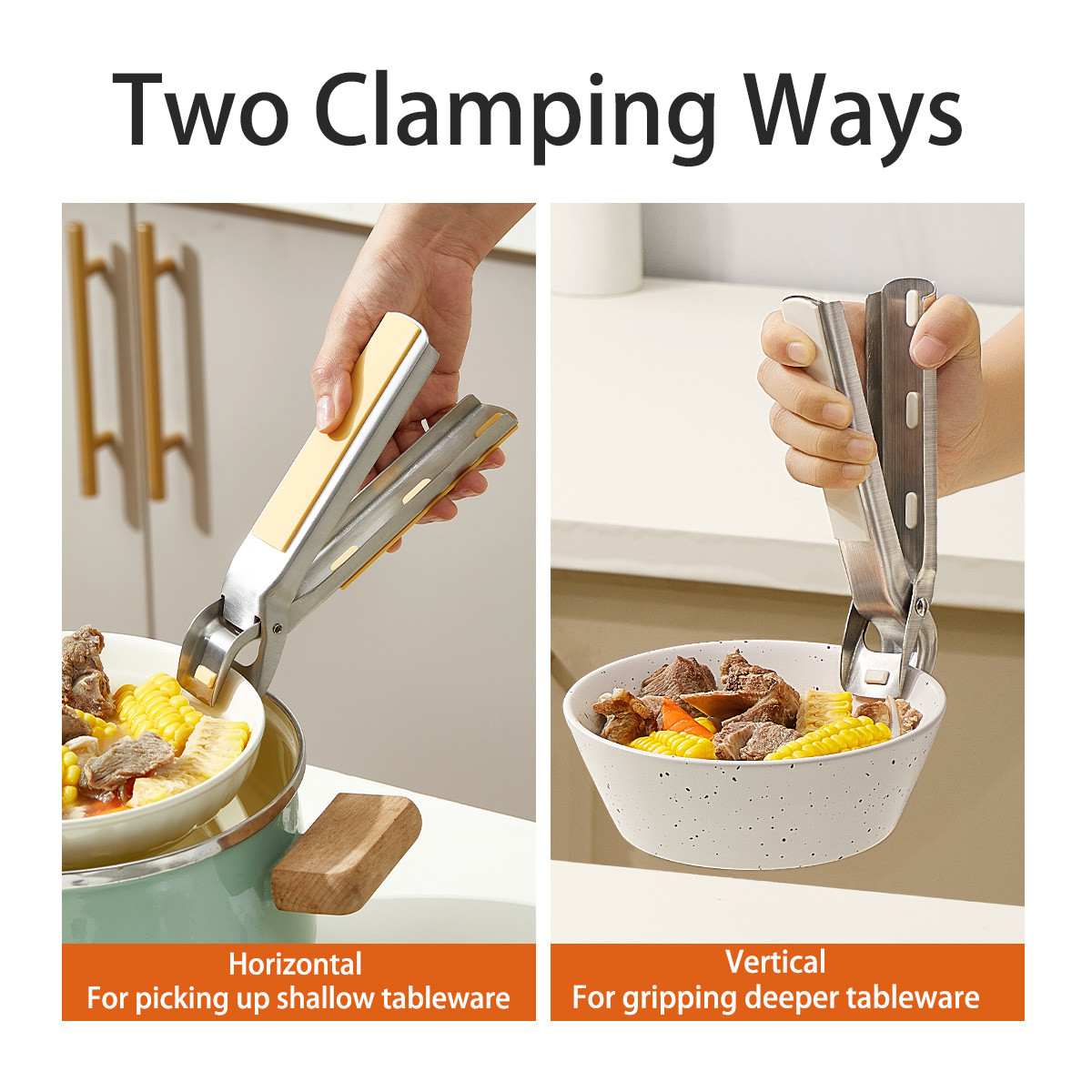Anti Scald Bowl Holder Stainless Steel Kitchen Hot Plate Gripper Clips for Moving with Food Out From Instant Pot Microwave Oven Air Fryer