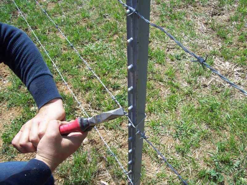 American Farm 6 Ft Studded T Fence Post Barbed Wire Galvanized Iron Green Metal