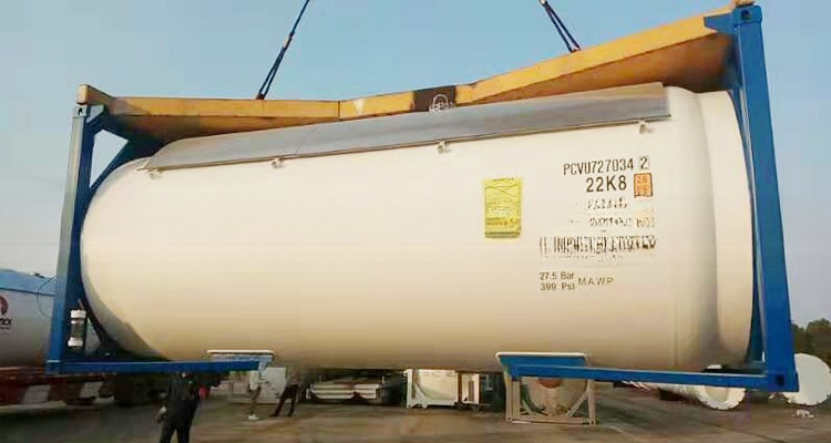 9 High Stacking T50 LPG Liquid Chlorine Gas 20ft ISO Tank Container 18/23.45Bar Pressure