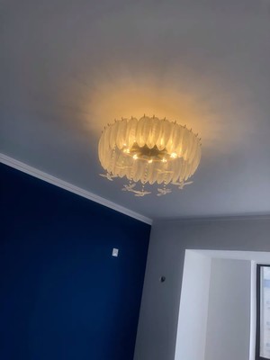 Creative Glass Feather Chandelier Modern Living Bedroom Kitchen Island Hanging（WH-CY-252）