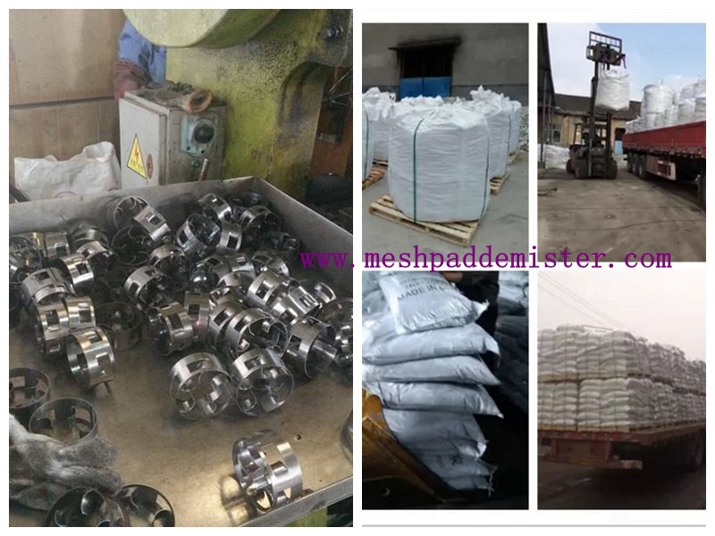 Distillation Column 25mm Metal Pall Ring SS316 304 High Resistance