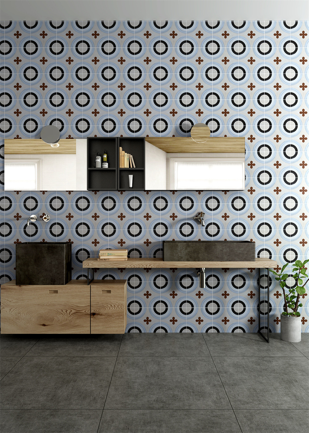 Non-Slip Flooring 20x20cm Ceramic Rustic Tiles For Decoration And Durable Wall Tile For Building