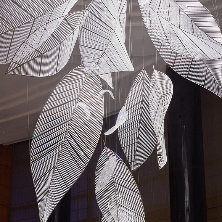 Luxury Contemporary Custom Chandeliers Crystal Palm Leaf Chandelier