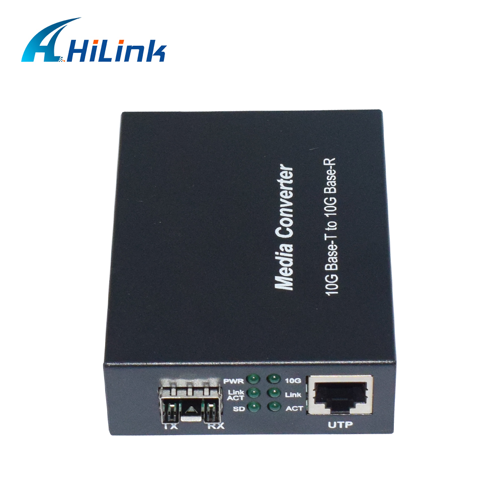 10G Media Converter 1 SFP+ Port and 1 RJ45 Port 100/1000Base-T 2.5/5/10GBase-T Auto