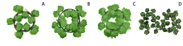 2.3m Fake Ivy Leaves Garland Vine Creeper Grape Foliage Carton Packing
