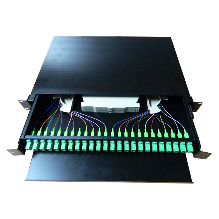24 port scapc preloaded fiber optic patch panel