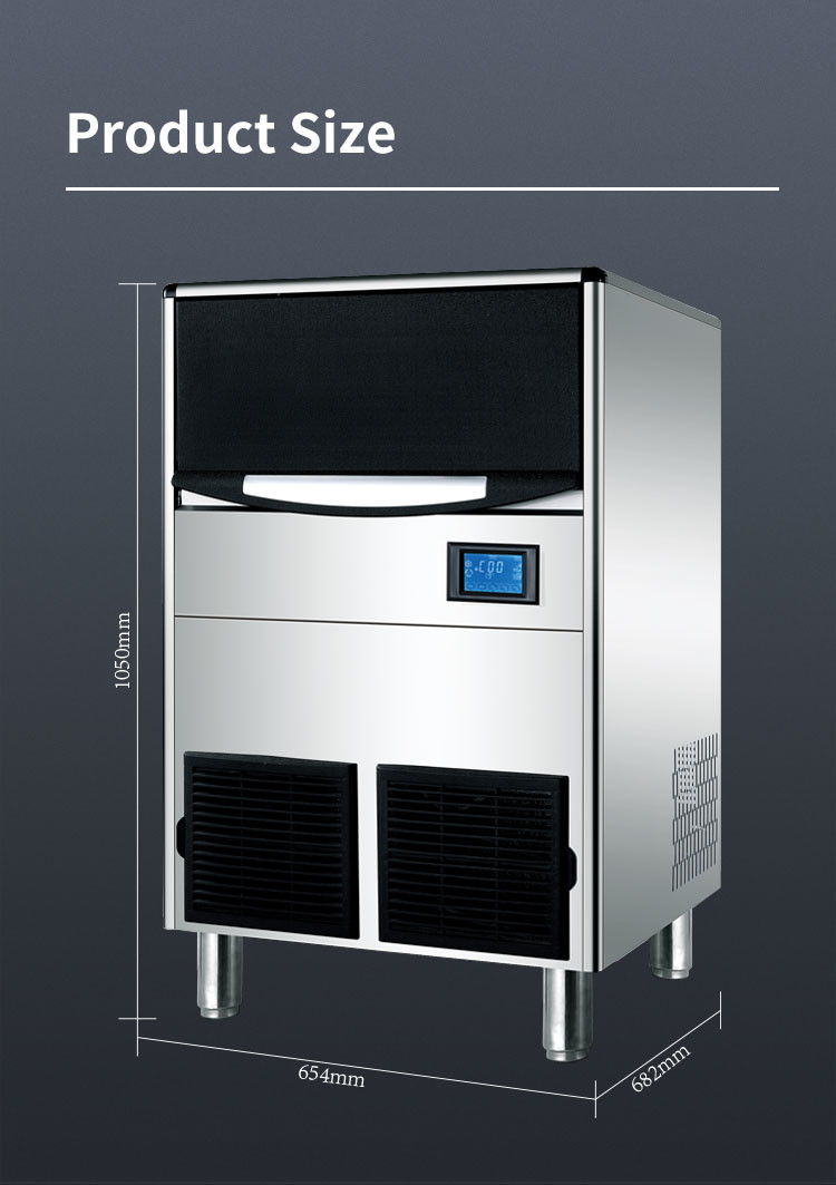 Commercial Automatic Ice Machine 120kg 110-220v Nugget Ice Cube Maker