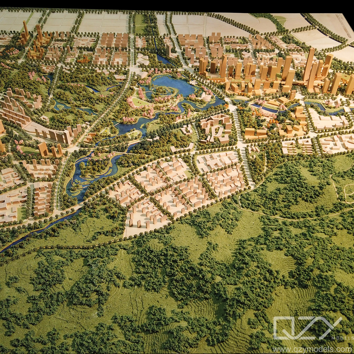 Architecture Landscape City Planning Model Aecom 1/2500 Meixi Lake Urban Design