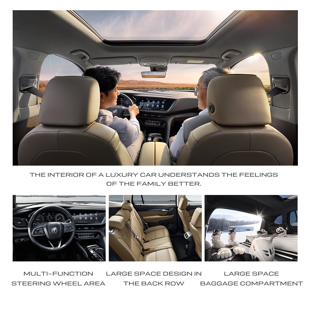 Speed Gas-Powered Buick Envision Luxury SUV 2024 Energy Vehicle with Ample Space and 5-Door 5-Seater Body Structure
