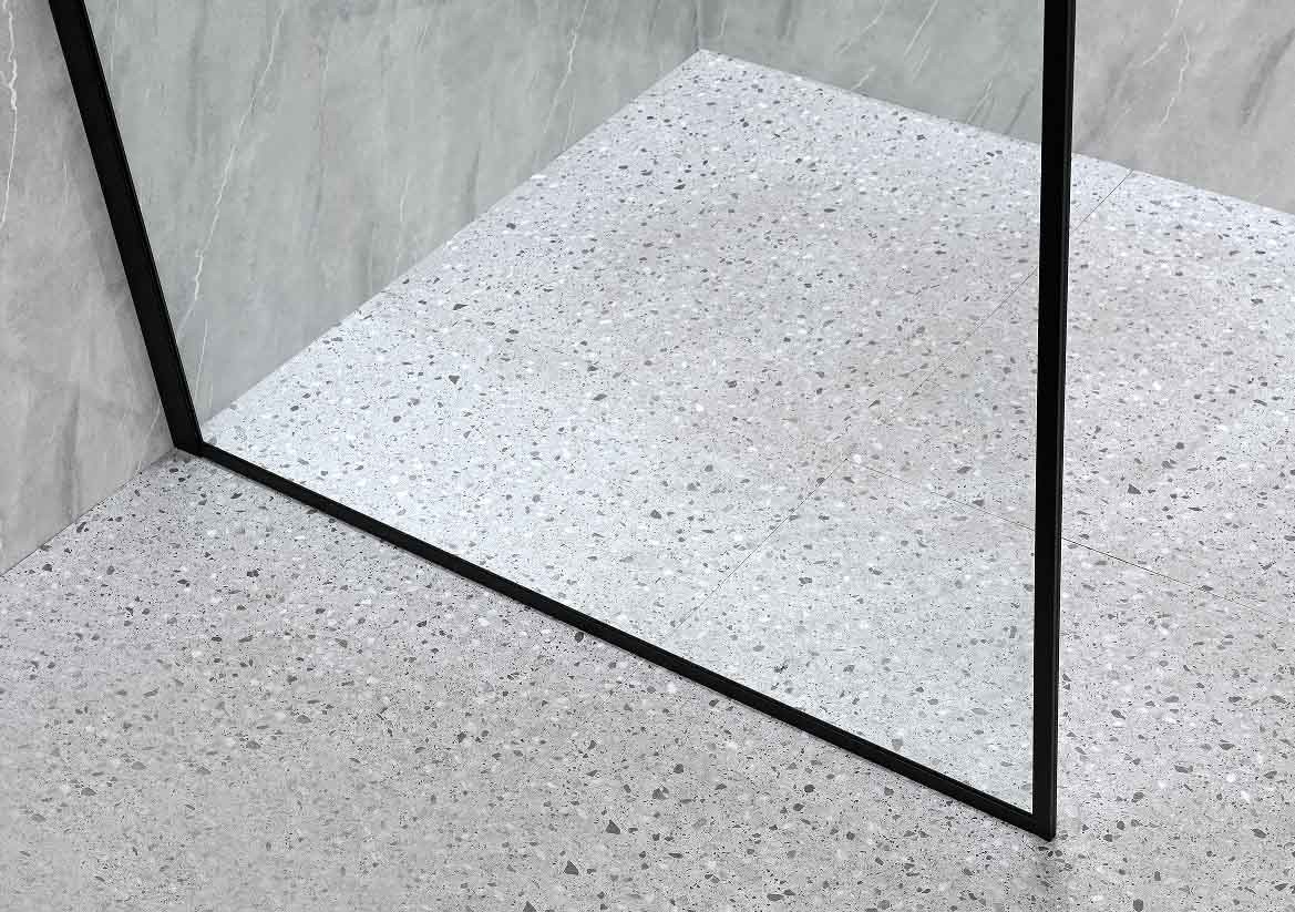 6/8mm Tempered Glass With Black Alum Frame Frameless Shower Enclosure For Stylish Bathroom