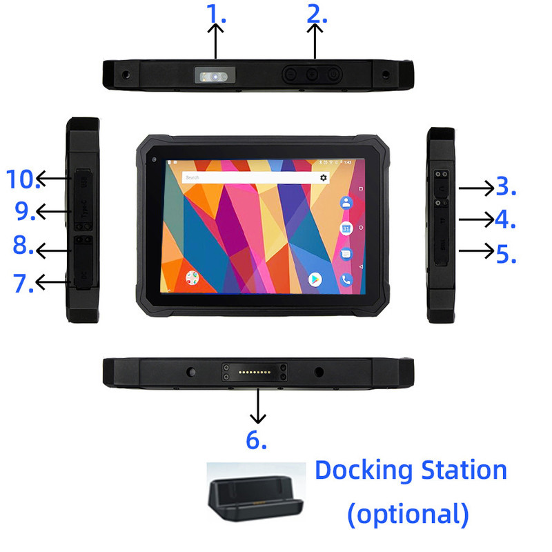 Industrial Android Rugged Tablet Computers With MTK8766 4 Core CPU 2D Scanner