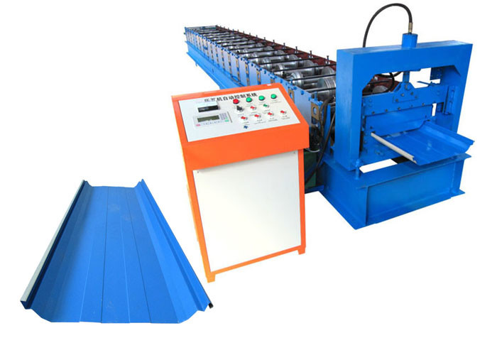 Easy Install Standing Seam Roll Forming Machine Size 7.6*1.4*1.5m With Hydraulic System