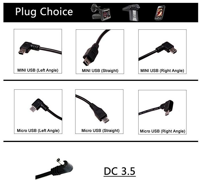 22AWG 5FT 24V 48V to 12V 5V 3A 1A 2A Micro USB Module Regulator DC DC Buck Step Down Voltage Converter Power Supply
