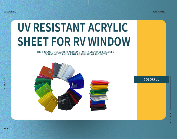 Rectangle Shape RV Window Acrylic Sheet with High Weather Resistance 3mm Thick