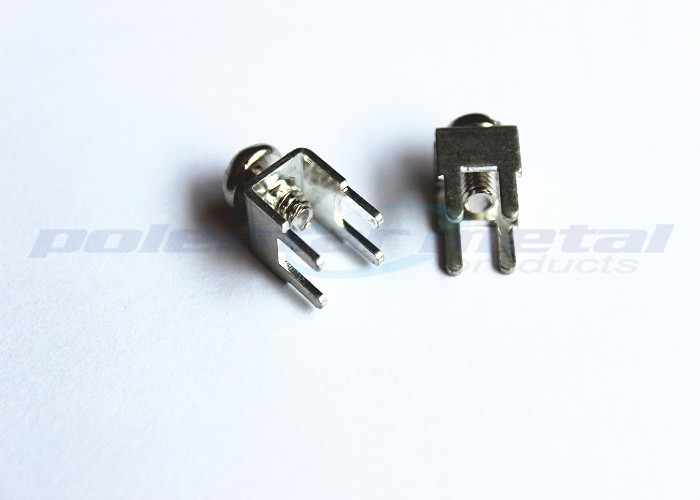 Steel DIN C1022 STR M3 M4 PC Board Screw Terminal With Cable Terminal Lugs