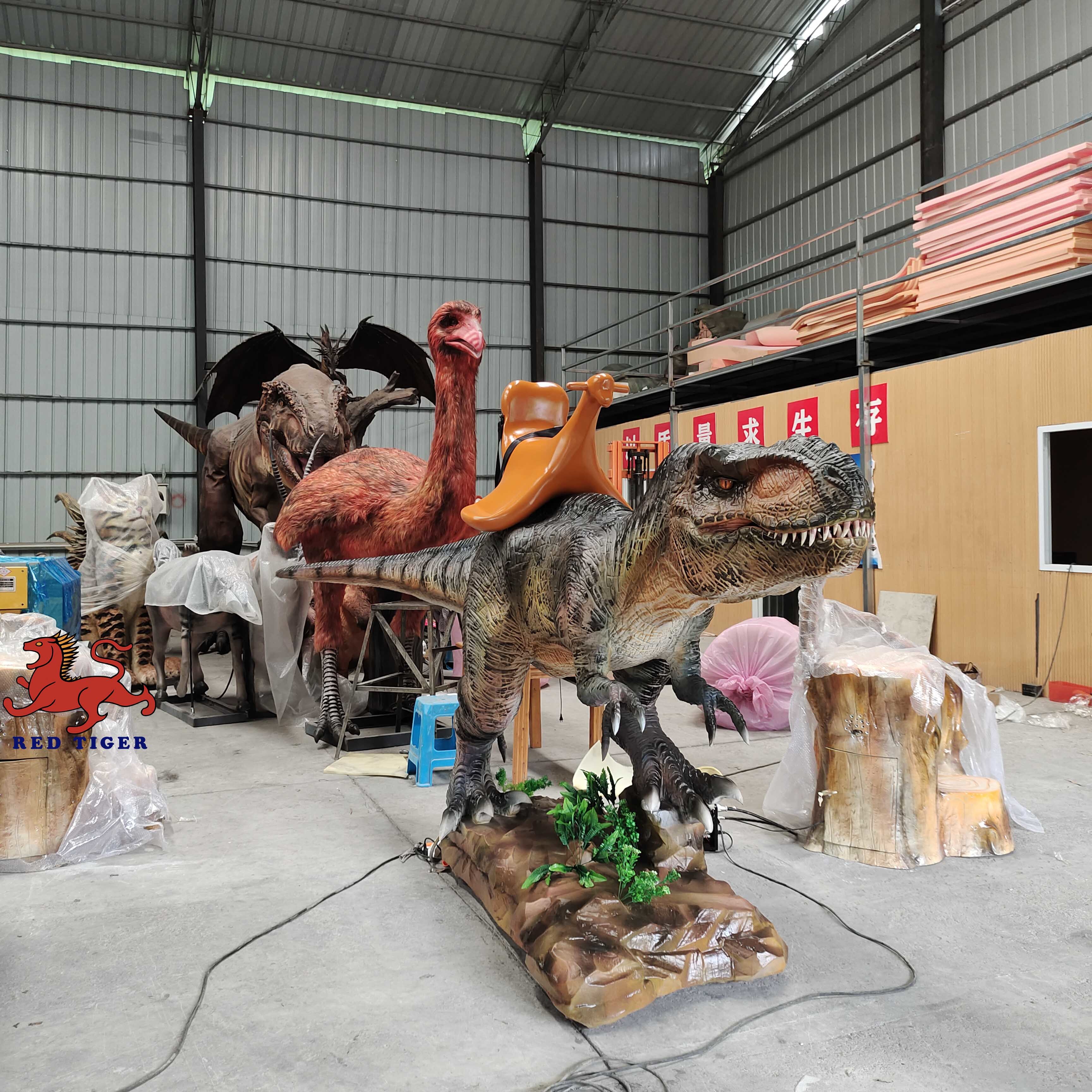 Theme Park Realistic Animatronic Dinosaur T Rex With Movement And Sound Customization