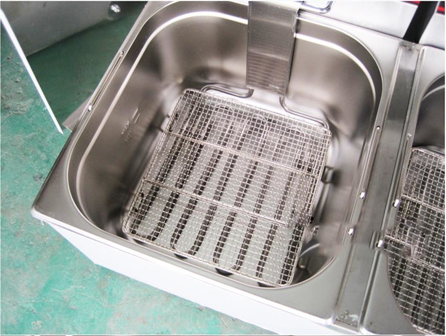 Countertop Double Oil Fryer Electric Stainless Steel 6L X 2
