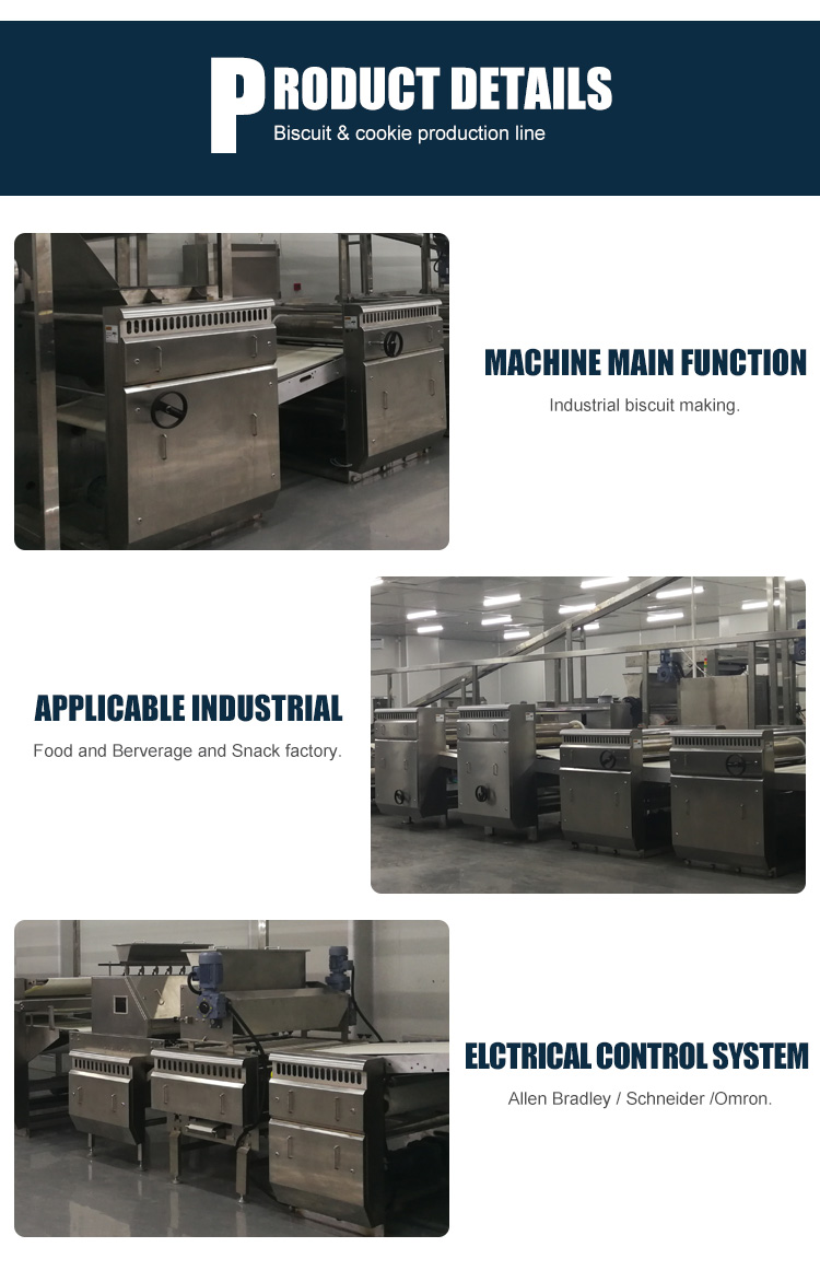 Industrial Complete Cookies / Hard Biscuit Production Line Automatic