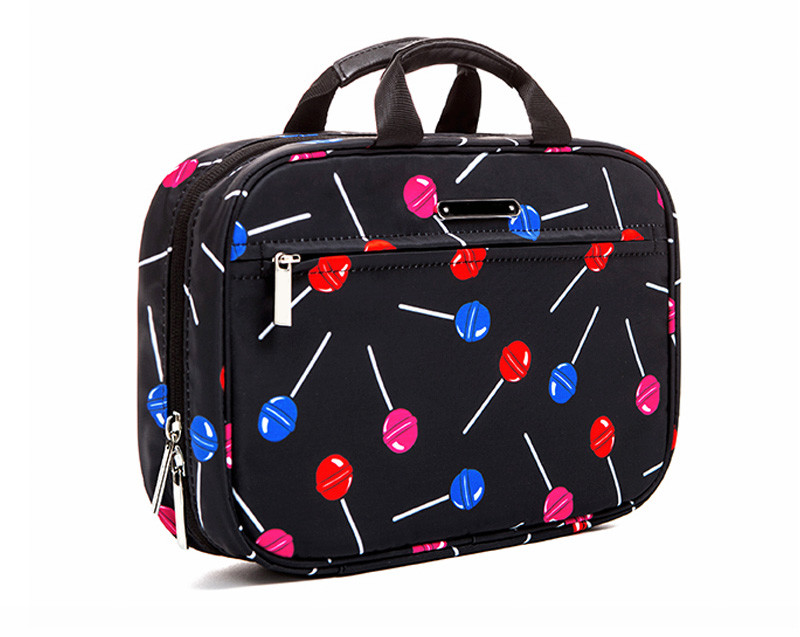 Black Folding Portable Travel Cosmetic Hanging Toiletry Bag