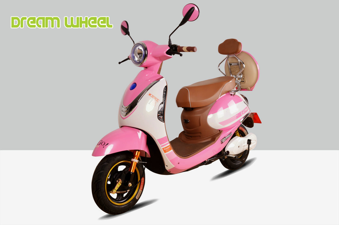 60V 500W Pedal Assisted Electric Scooter 14" 45km/H Brushless Motor Moped Classic Vespa