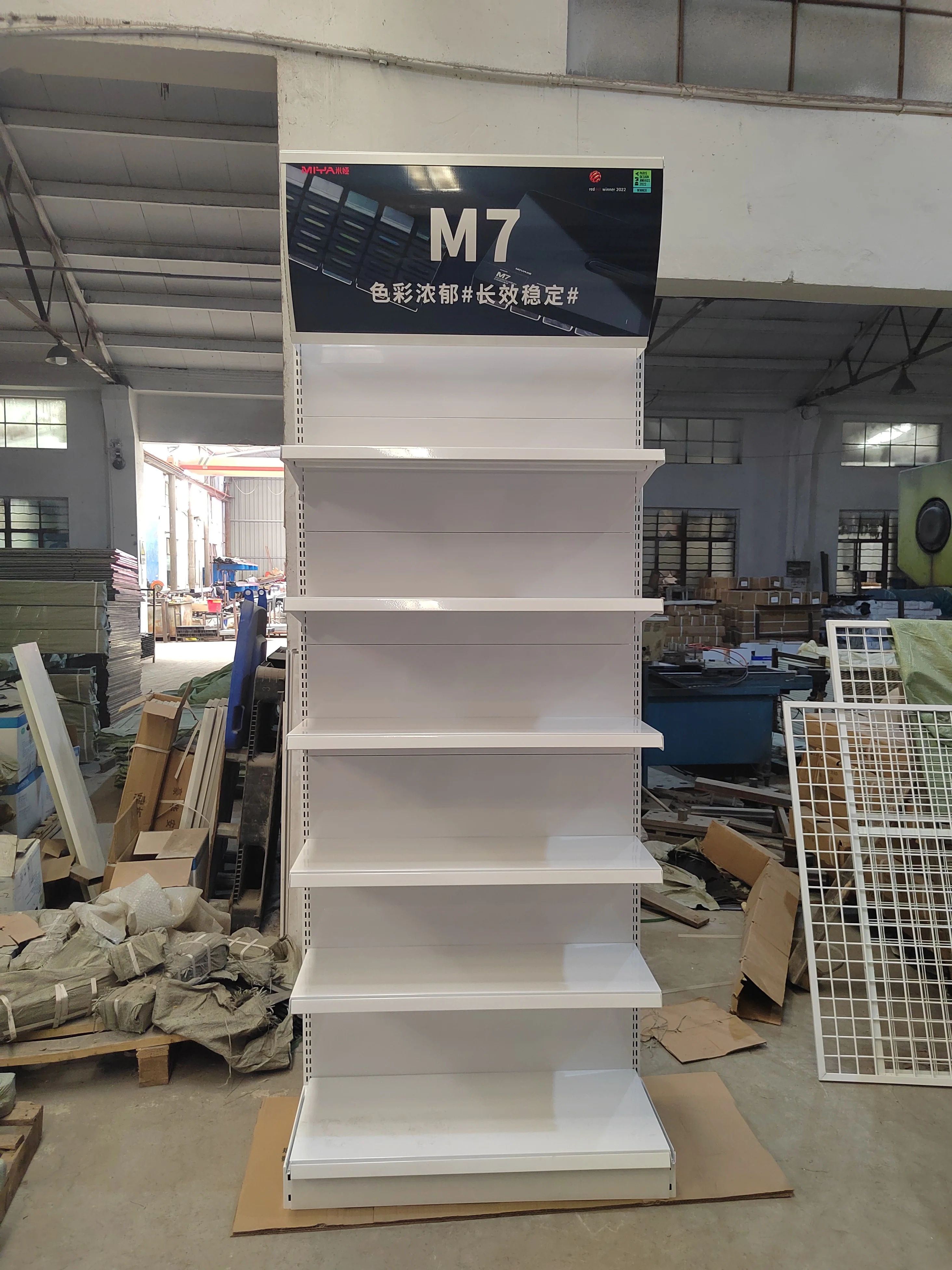 Customized Store Display Shelves 4 Layers Heavy Duty Supermarket Shelves