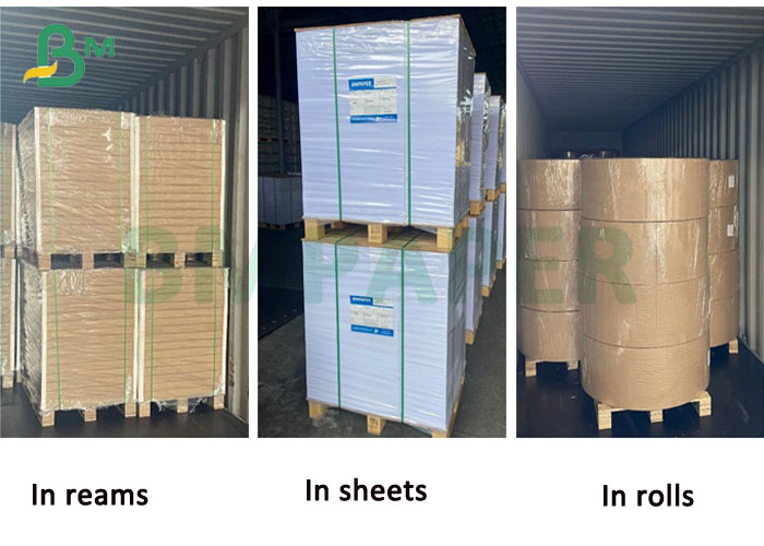 25 * 38inches White Printing Paper 50# 60# Offset Text For Writting Pads