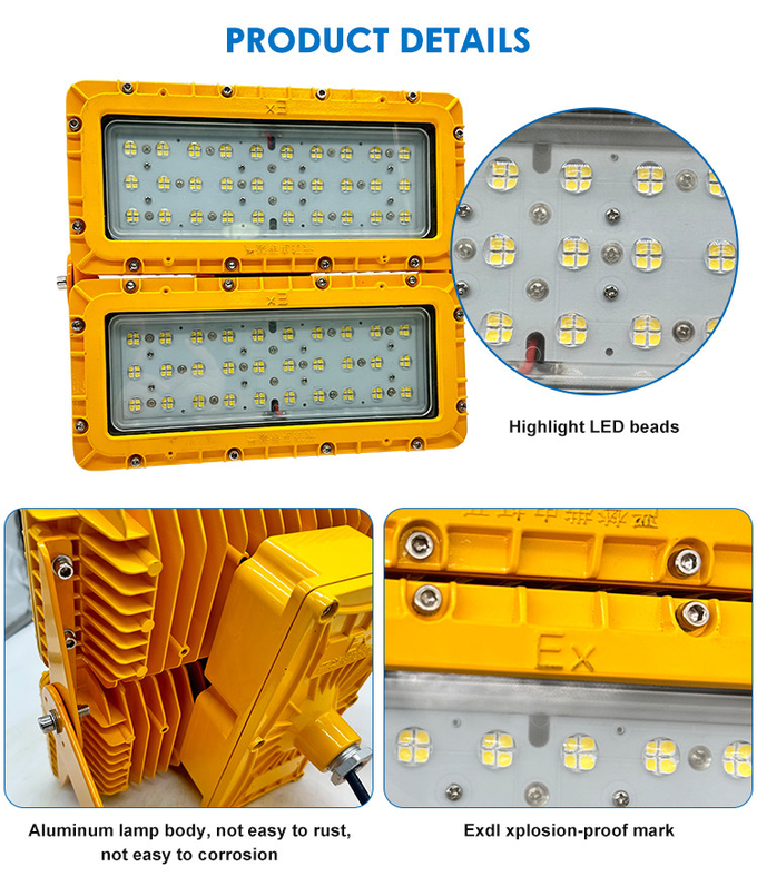 Modular LED Explosion Proof Lighting 100w 200w For Hazardous Area