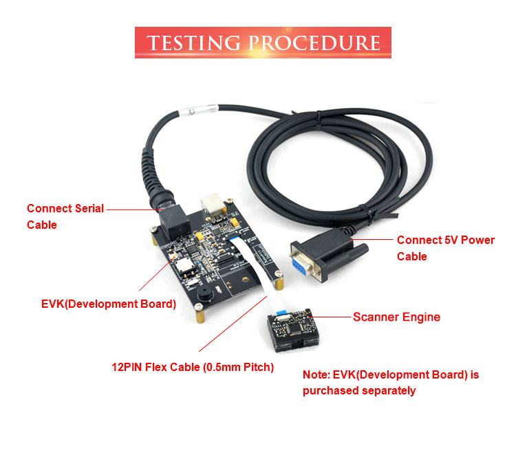 High Sensitive Red Light Barcode Scanner Module Fast Reading For Handheld PDA