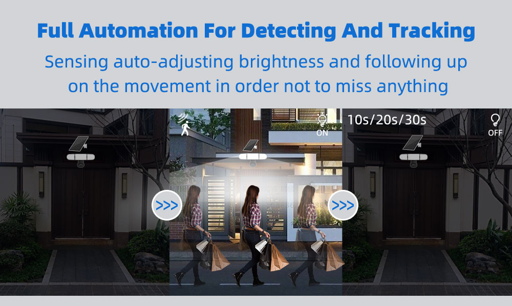 4MP WiFi Solar Security Camera 1500 Lumens 4X Digital Zoom Human Tracking 2K Solar Camera