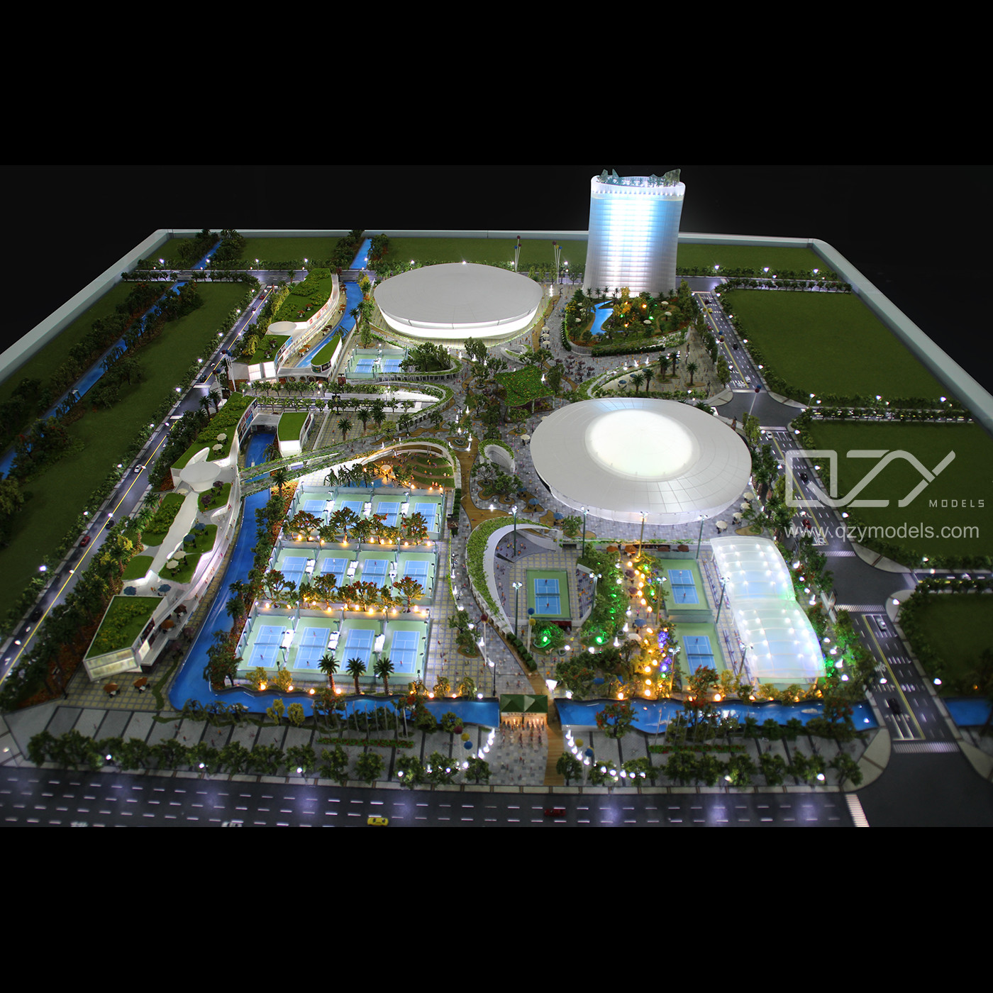 ODM Scale Miniature Building Models 1/300 Hengqin International Tennis Center
