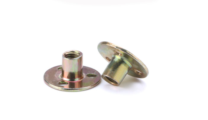 Colour Zinc Three Hole Round Nut Lock Tee Nut M6 M8 M10 Three Hole Round Base Lock Nut
