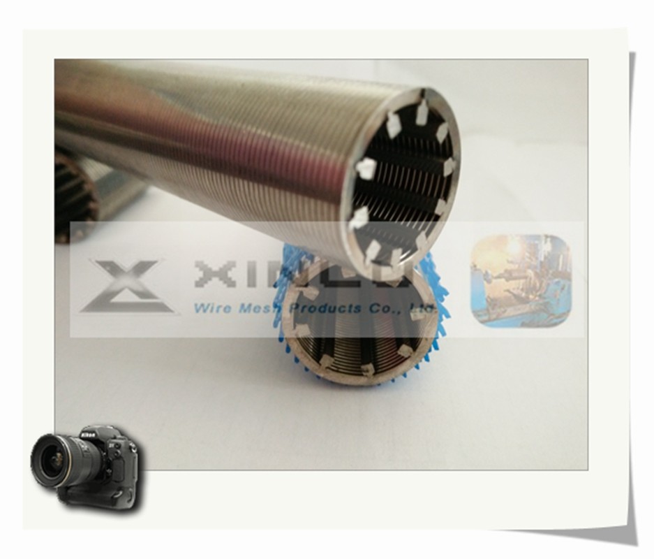 V Shape Wire Wrapped Screens Welded 316L SS Slotted Pipe 50 Micron 33mm Diameter