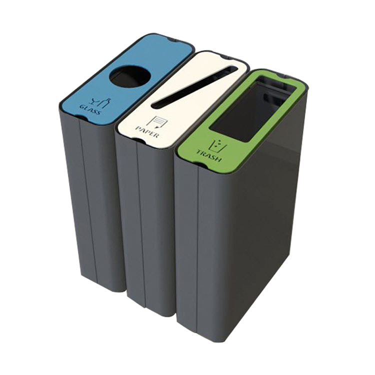 Rolling Cover Type EN840 60L 3 Compartment Dustbin