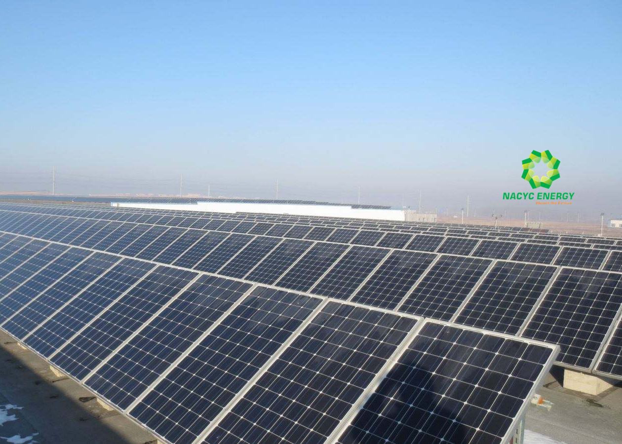 Framed PV Module Ballasted Solar Flat Roof Mounting System Penetration Free Solar Brackets
