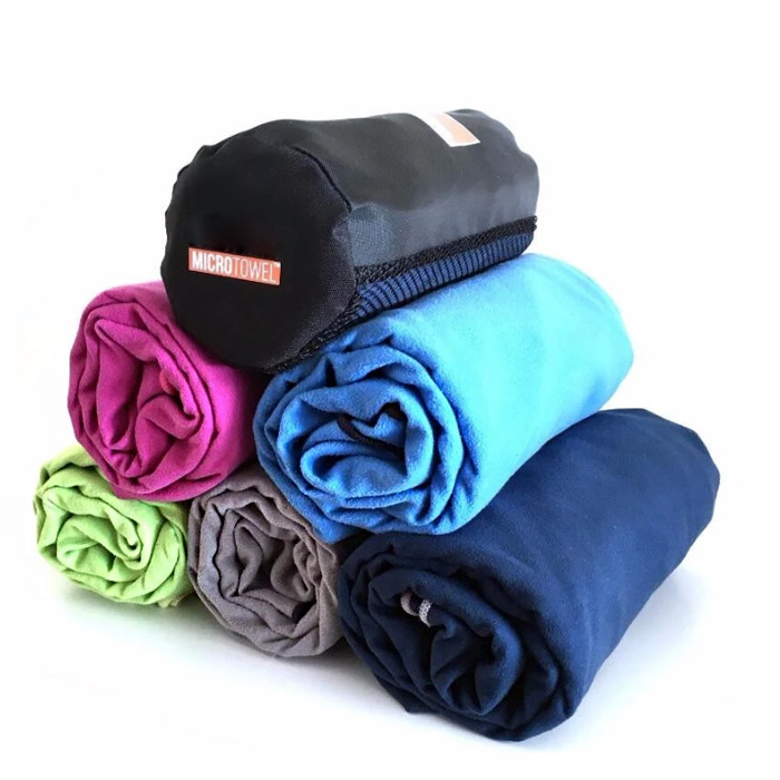 Square Quick Dry Sports Microfiber Gym Towels With Mesh Bag