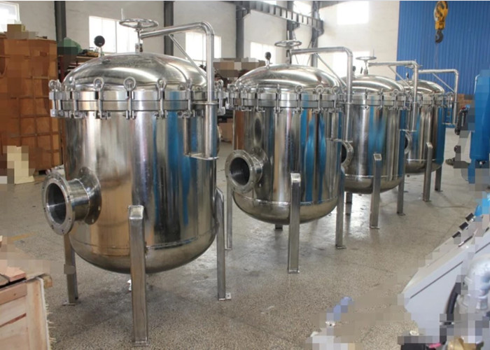 SS Bag Filter Housing , Pressure Rating 150 Psi Industrial Bag Filter System