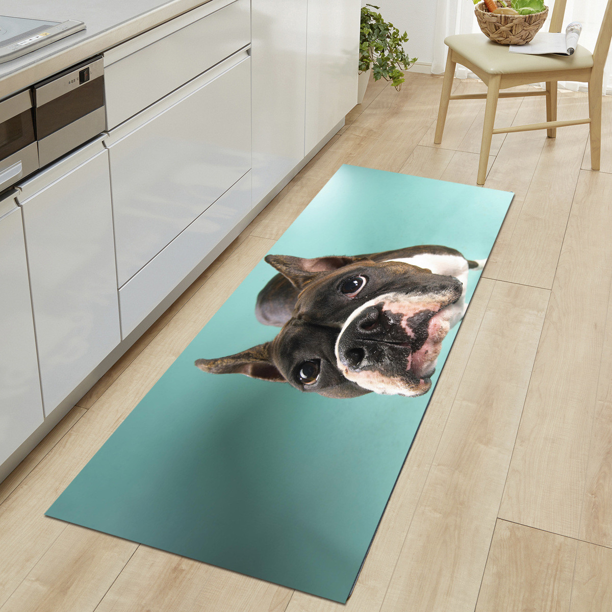Animal Cute Dog Kitchen Floor Mats Home Entry Door Mat Water Absorbent