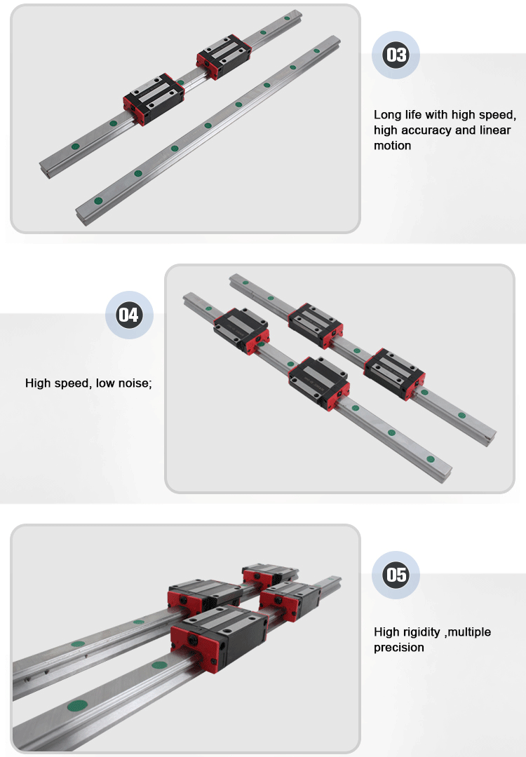 Manufacturing Plant Low Noise Aluminum Linear Guide Rail for CNC Machine