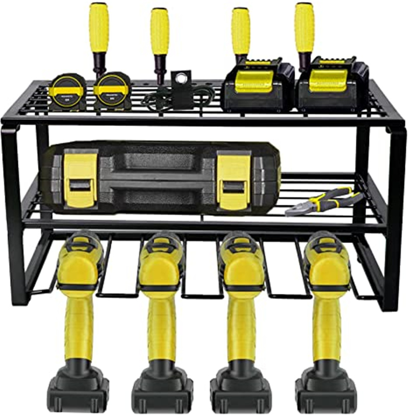 2mm Thick Powder Coated Solid Steel Garage Garden Tool Organizer Rack for Quick Access