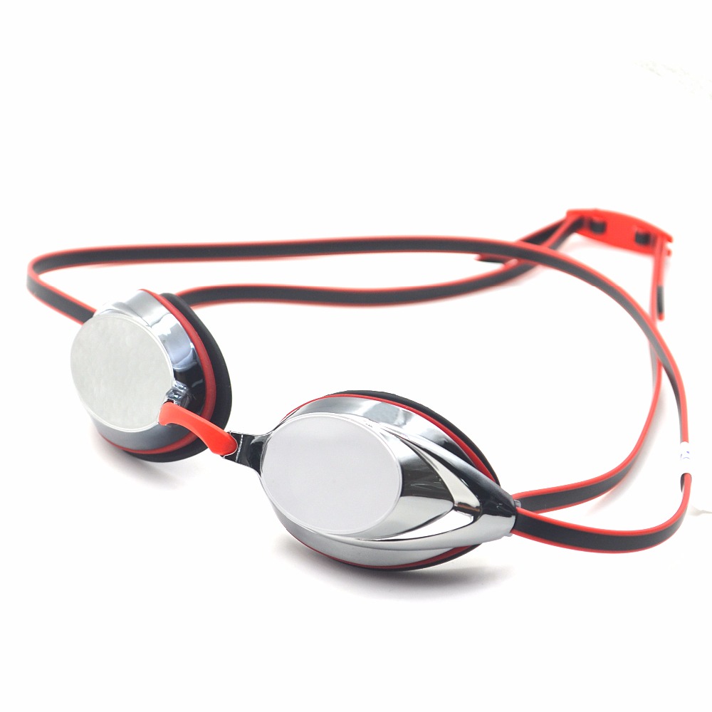 Adult Waterproof Triathlon Swim Goggles With Mirrored PC Lens
