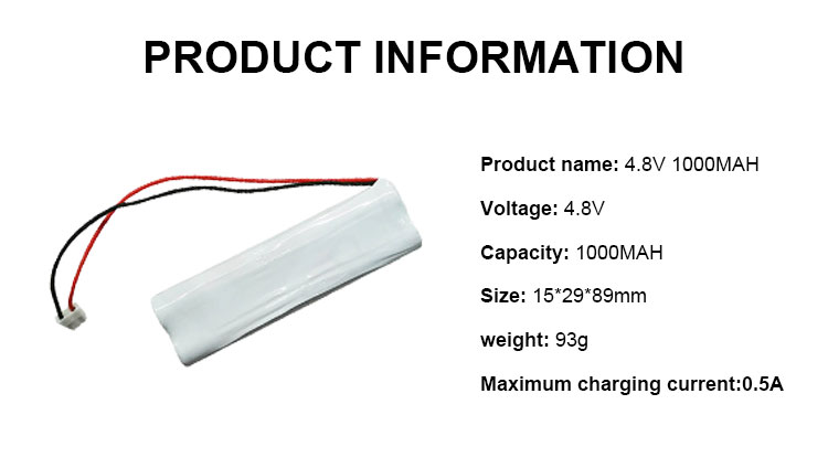4.8v Nickel Cadmium Battery 1200mAh 1500mAh Nicd Battery Pack