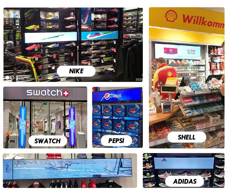CCC Bar Stretched LCD Display High Brightness Subway Advertising Panel Display Screen