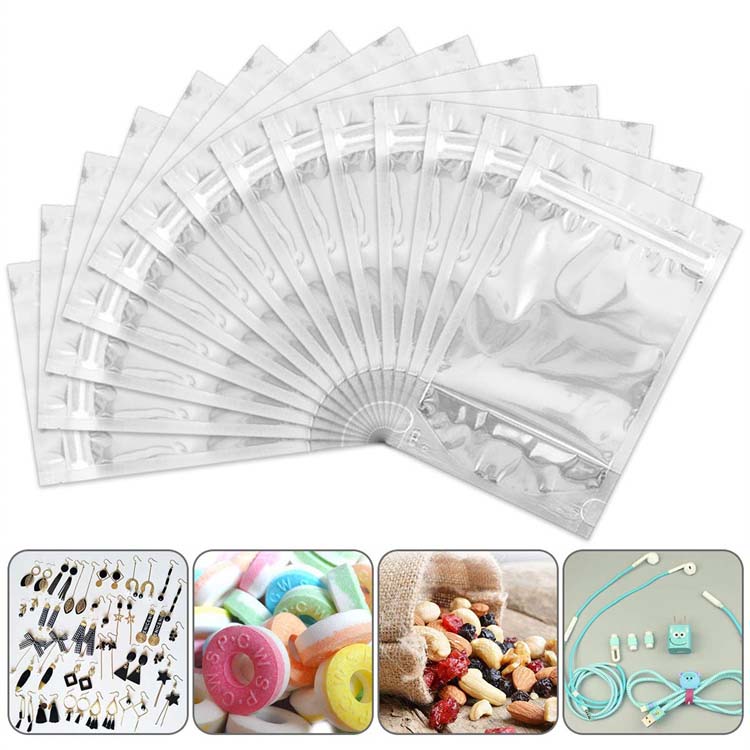 Customized Stand Up Foil Polybag Food Package Bag With Window for Food Packaging