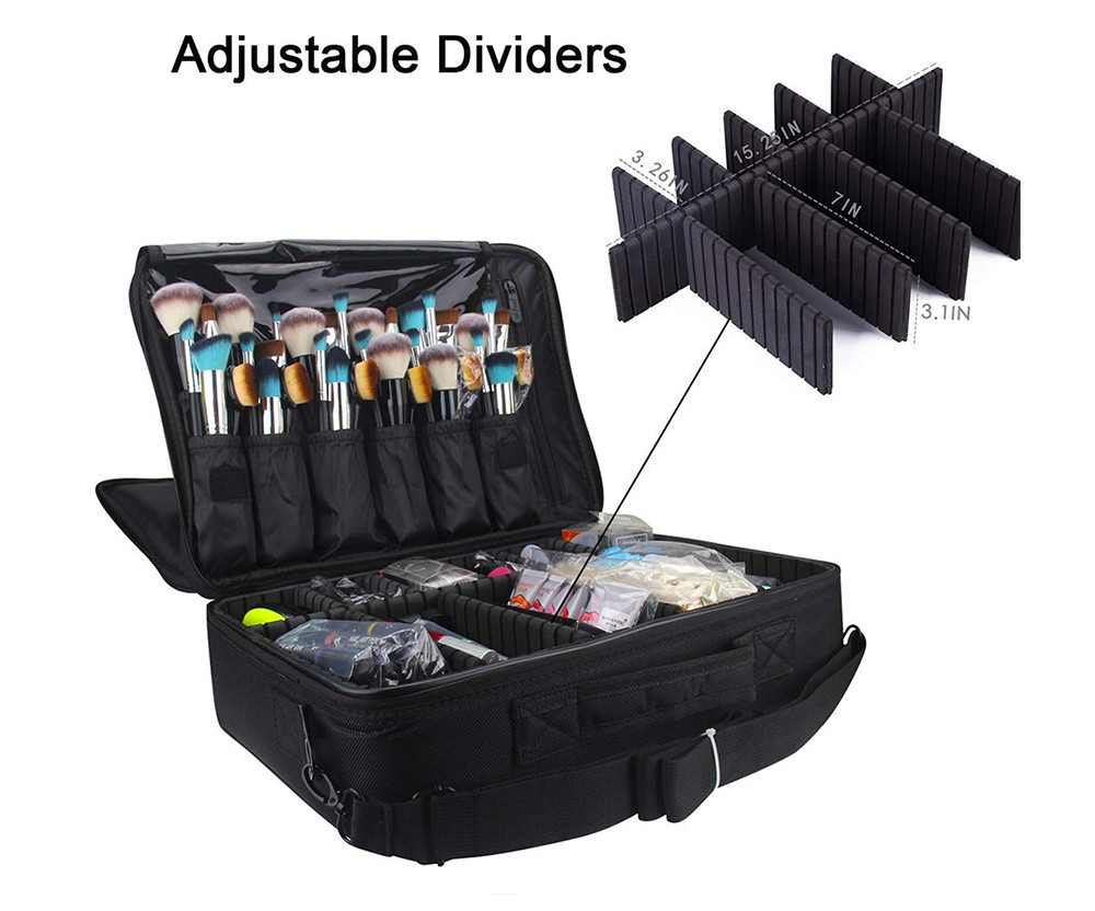 3 Layer Polyester Artist Brush Box With Adjustable Dividers