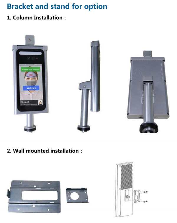 0.2 Seconds Fast Face Recognition Thermal Thermometer Temp Measuring Flap Barrier Gate