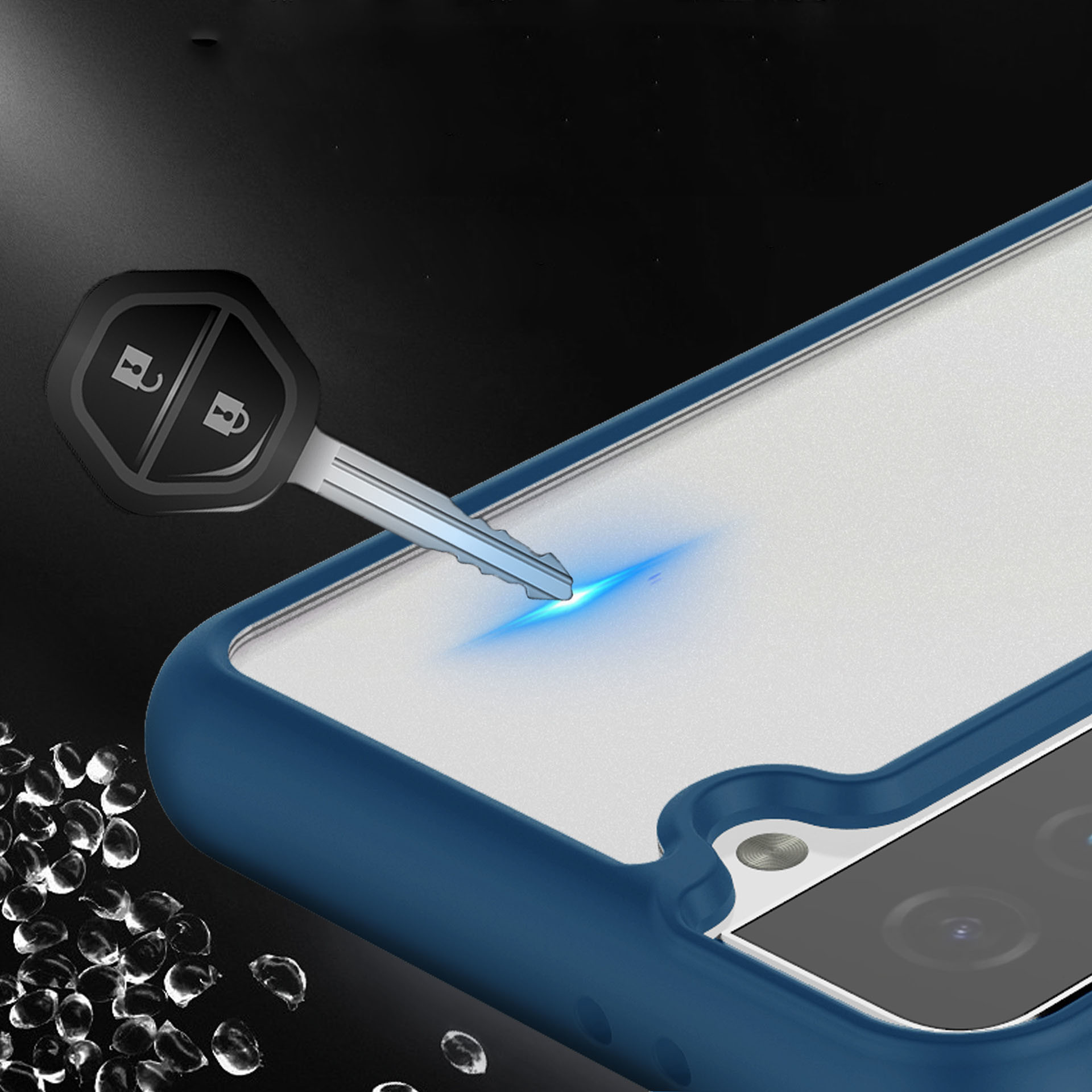 Hybrid Shockproof Phone Cases TPU Detachable Buttons for Samsung Galaxy S21
