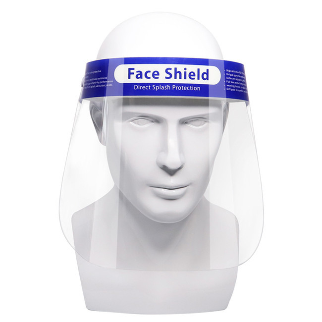 Full Protection Disposable Face Shield PET Fogproof Anti PollutionTransmission