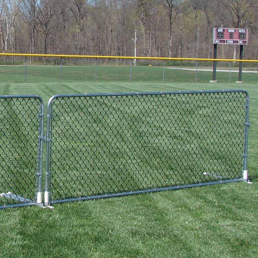Crowd Control Chain Link Fabric Porta Fence Telescope Bottom Leg Design Ball-Field Applications