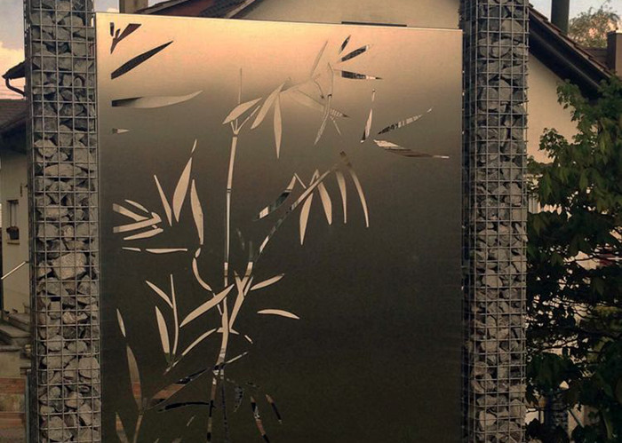 Outdoor Art Decorative Metal Corten Laser Cut Fence with Bamboo Patterns